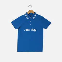 Allen Solly Junior Royal Blue Printed Polo T-Shirt-picture-20