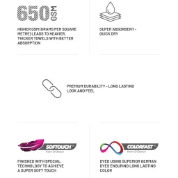 DDECOR Live beautiful Brown Cotton 650 GSM Hand Towels - Set of 2 image 4