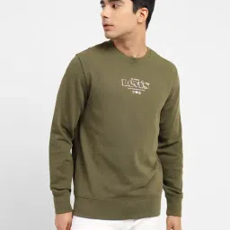 Levi'S Olive Night Cotton Regular Fit Printed SweatShirt-image-2