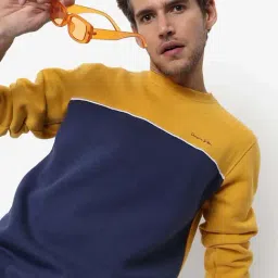 Campus Sutra Multi Cotton Regular Fit Colour Block Sweatshirt-picture-22