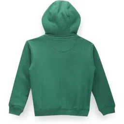 U.S. Polo Assn. Kids Green Color Block Full Sleeves Sweatshirt image 2