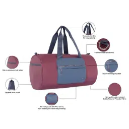 TOMMY HILFIGER Shawnee Burgundy & Navy Duffle Bag image 3