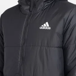 adidas Black Regular Fit Sports Hooded Jacket image 4