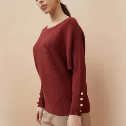 Code By Lifestyle Brown Regular Fit Sweater image 3