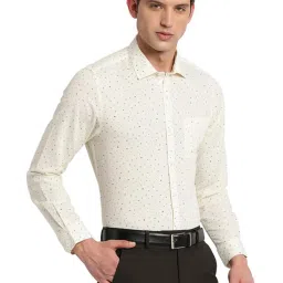 Turtle Light Yellow Slim Fit Printed Shirt image 4