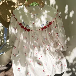 LULU & SKY Floral Embroidered Flutter Sleeve A-Line Dress image 2