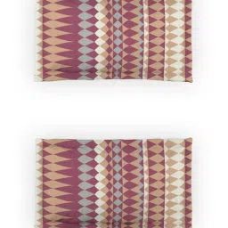 DDecor Geometric Maroon 144 TC Cotton Queen Bedsheet with 2 Pillow covers image 4