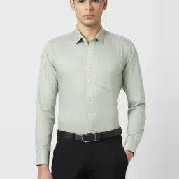 Van Heusen Green Cotton Slim Fit Shirt-image-93