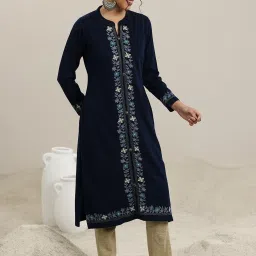 Libas Blue Floral Kurta image 3