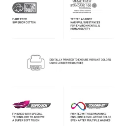 DDecor Primary Floral Pink & Blue 136 TC Cotton Double Bedsheet with 2 Pillow Covers image 4