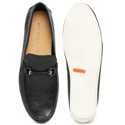 Ruosh Men's Black Casual Loafers image 4