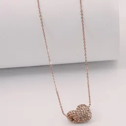 ARISTAL Jewellery Women Rose Gold Artificial Stones Studded Heart Necklace image 4