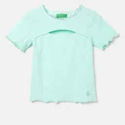 United Colors of Benetton Kids Light Blue Solid Top-picture-16