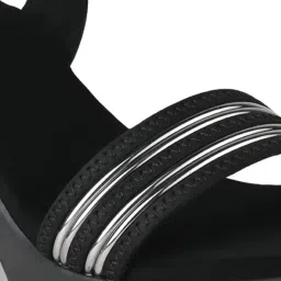 Rocia by Regal Women's Black Ankle Strap Sandals image 4