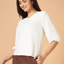 Honey By Pantaloons White Cotton Regular Fit Tops And Tees image 3
