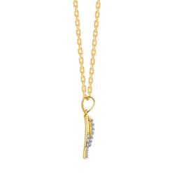 GIVA 14K Yellow Gold Fidelity Diamond Pendant for Women image 3