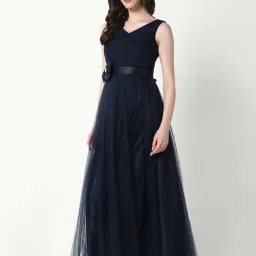 showoffff SHOWOFF Navy Regular Fit Maxi Dress image 3