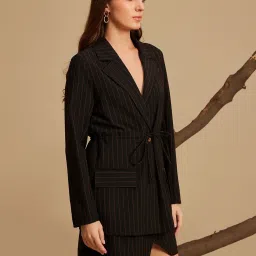 Kazo Black Striped Blazer image 3
