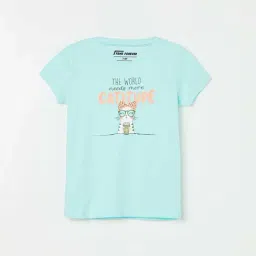 Fame Forever by Lifestyle Kids Blue Cotton Printed Tee-picture-38