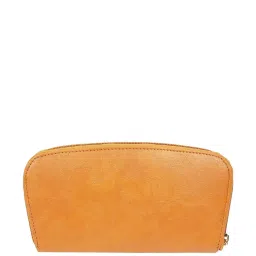 Metro Yellow Solid Zip Around Wallet For Women image 3