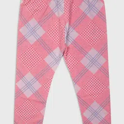 ZIAMA Kids Pink & Grey Chequered Capri-picture-14