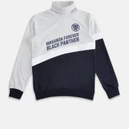 Pantaloons Junior Grey & Navy Printed Full Sleeves Sweatshirt-picture-18