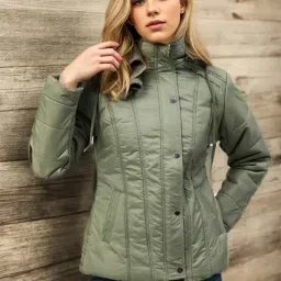 Carlton London Green Regular Fit Jacket-image-29