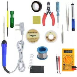 Hillgrove 25 W Flat Tip Mobile Soldering Iron Equipment Tool Kit & Digital Multimeter Combo, HGCM421M1-picture-11