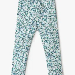 GAP Girls Blue Cotton Floral Leggings-image-46