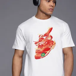 New Balance Printed Drop-Shoulder Sleeves Pure Cotton T-shirt-picture-38