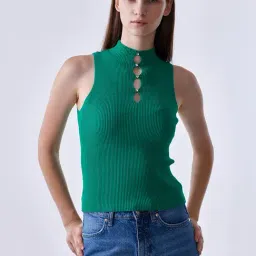 Cover Story Green Regular Fit Pullover-image-82