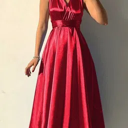 KPOP Women A-Line Midi Dress-image-0