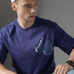 FCUK Brand Logo Printed Drop-Shoulder Sleeves Pure Cotton Relaxed Fit T-shirt-picture-11