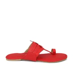 Inc.5 Women's Red Kolhapuri Sandals-picture-28
