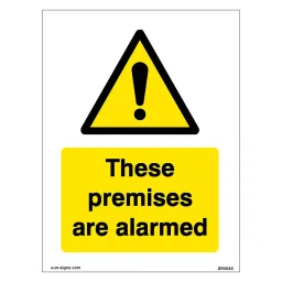 SUNSIGNS  These Premises Are Alarmed Signages Size 900x457 mm HP Print + Vinyl + Sun Board, SN0044-picture-16