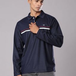 V-Mart Men Solid Polo Collar Cotton T-shirt-picture-46