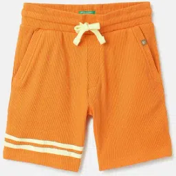 United Colors of Benetton Kids Orange Cotton Striped Shorts-picture-32