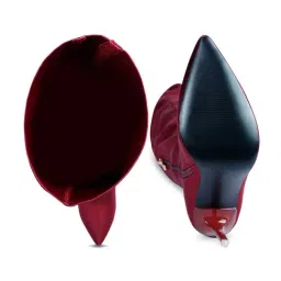London Rag Women's Burgundy Stiletto Booties image 3