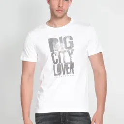 Arrow Sport White Cotton Regular Fit Printed T-Shirt-picture-19