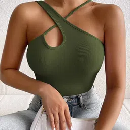 Outzidr Women V-Neck Tank Crop Top-picture-14
