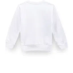 U.S. Polo Assn. Kids White Printed Full Sleeves Sweatshirt image 2
