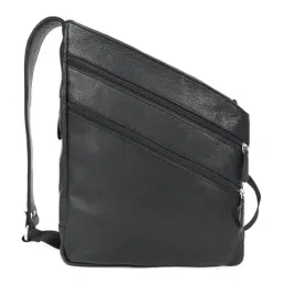Celtic Black Textured Leather Shoulder Bag image 2