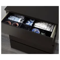 ikea malm Chest of 4 drawers, black-brown, 80x100 cm image 3