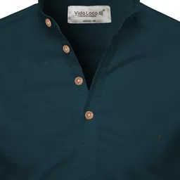 vida loca Men Solid Cotton Blend Straight Kurta Shirt for Men and Boys. image 4