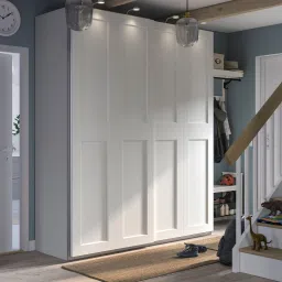 ikea pax / grimo Wardrobe combination, white/white, 200x66x236 cm image 3