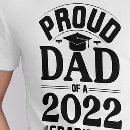 Seekbuylove Men Proud Dad Of A 2022 Graduate Printed Bio Finish Regular Fit Tshirts image 3