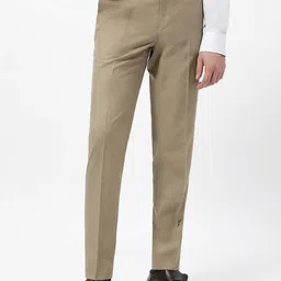 Marks & Spencer Men Mid Rise Regular Fit Pleated Formal Trousers-picture-35
