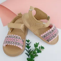Baby Moo Embroidered Booties - Pink-picture-23
