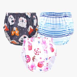 Chinmay Kids Baby Panty Boys and Girls Reusable Washable Printed Panty Pack of 3-picture-21