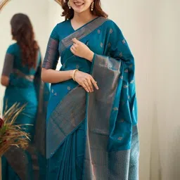 Ehaircare Woven Design Zari Banarasi Saree image 2